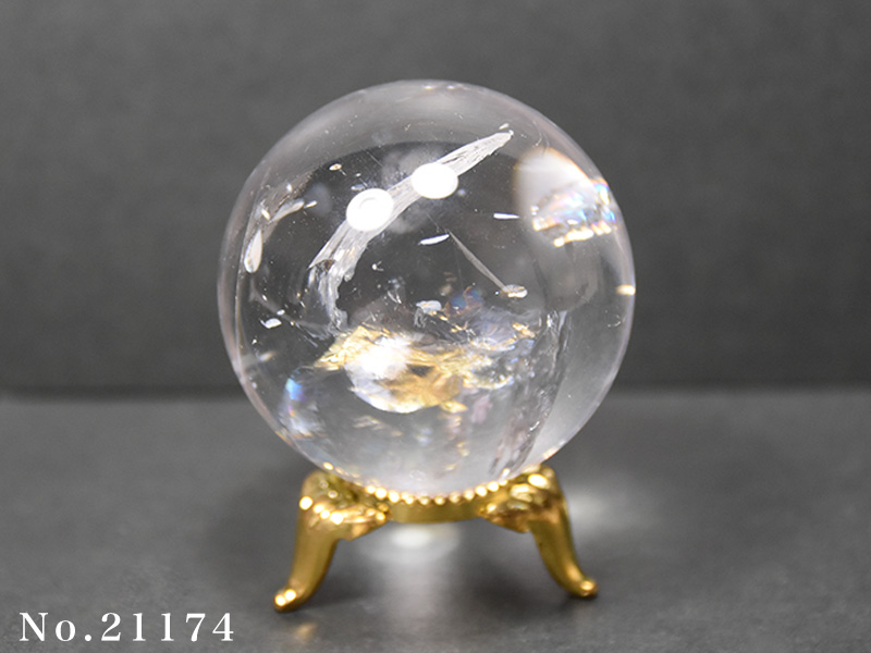 レインボー水晶丸玉 Ａ 46ｍｍ｜原石（入荷商品） | 天然石 